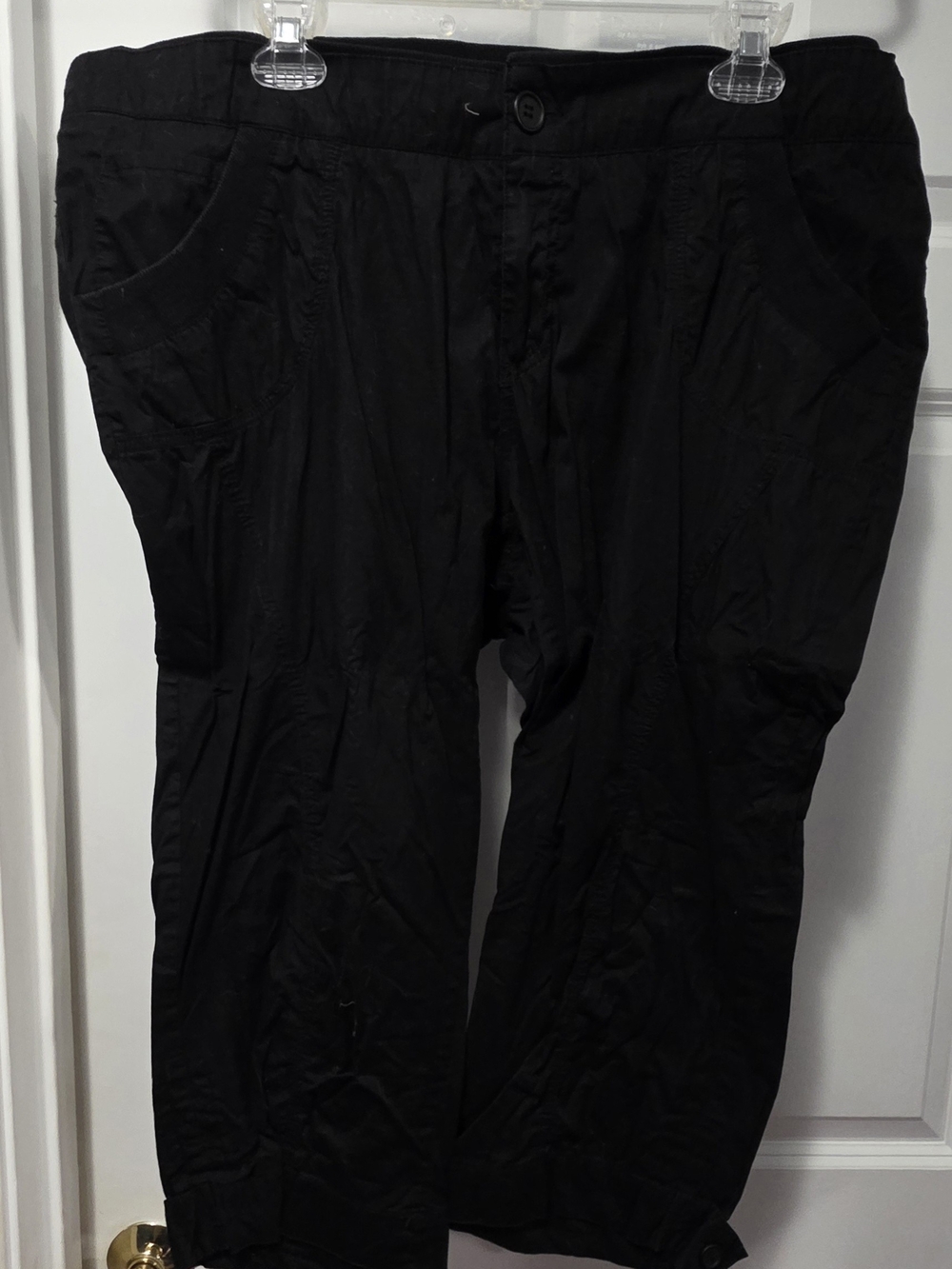 torrid Black Capri Cargo Pants with Utility Pockets